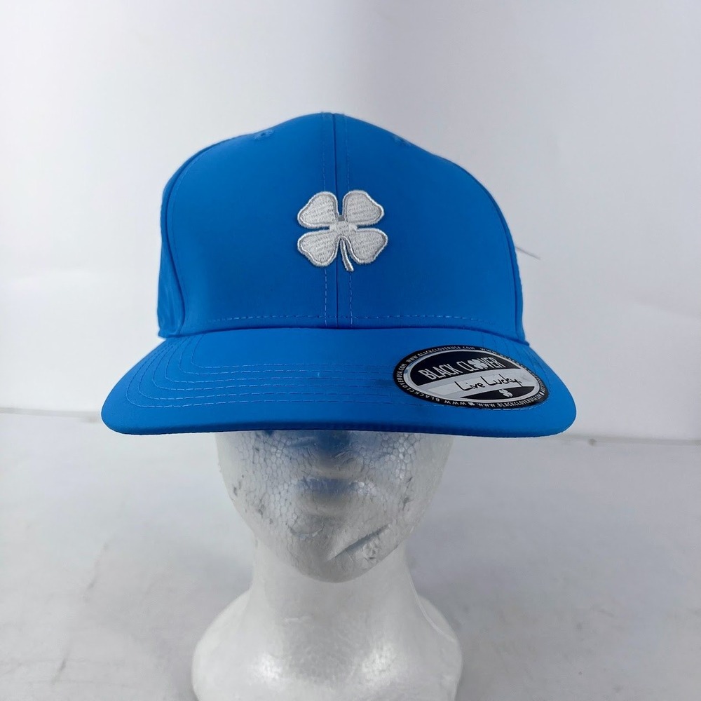 Black Clover Live Lucky Teal Blue Baseball Hat Embroidered Clover BCNF2CLTE O/S